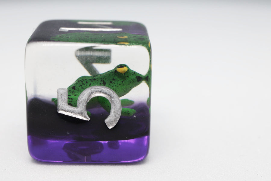 Green Poison Frog RPG Dice Set