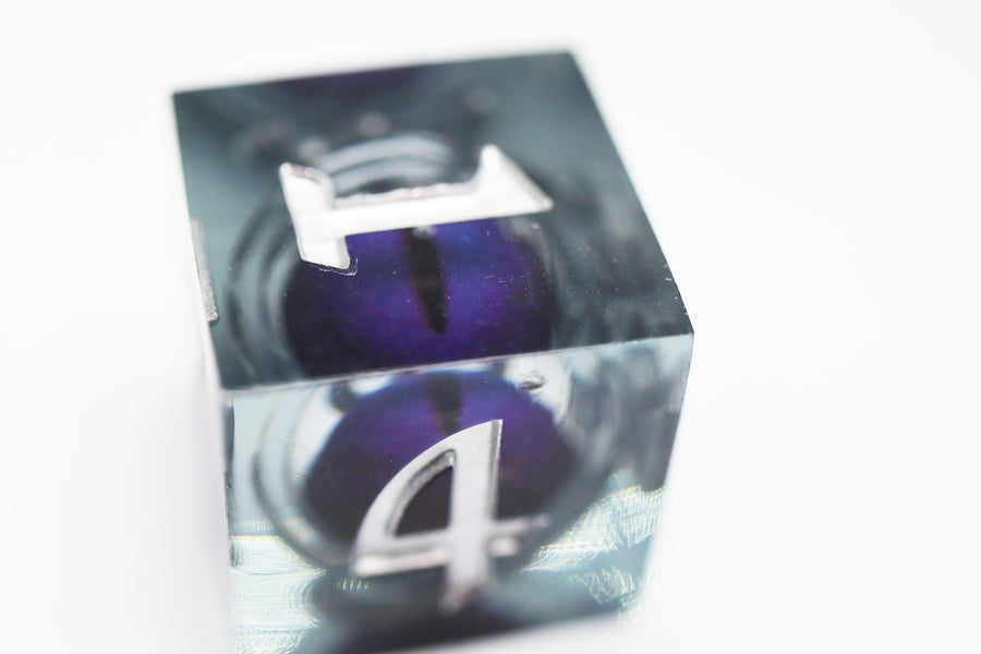 Sharp Edge Moving Eye RPG Dice Set - Purple Cyclops