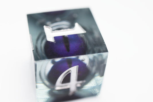 Sharp Edge Moving Eye RPG Dice Set - Purple Cyclops