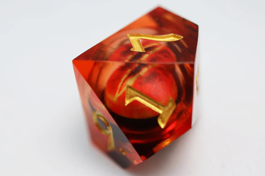 Sharp Edge Moving Eye RPG Dice Set - Amber Cyclops