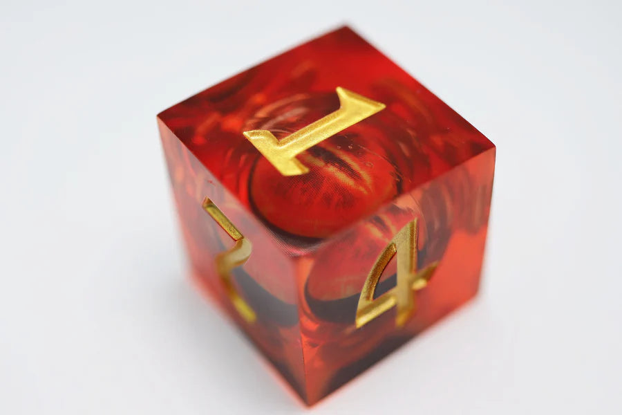 Sharp Edge Moving Eye RPG Dice Set - Amber Cyclops
