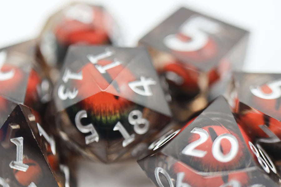 Sharp Edge Moving Eye RPG Dice Set - Nightvision