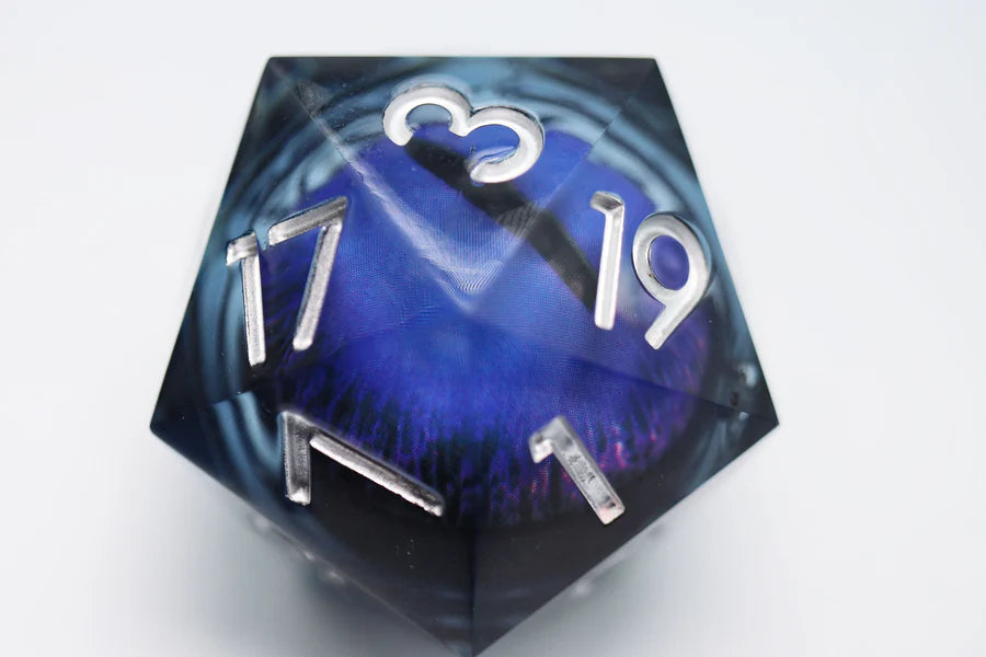 35mm Moving Eye D20 - Purple Cyclops Eye