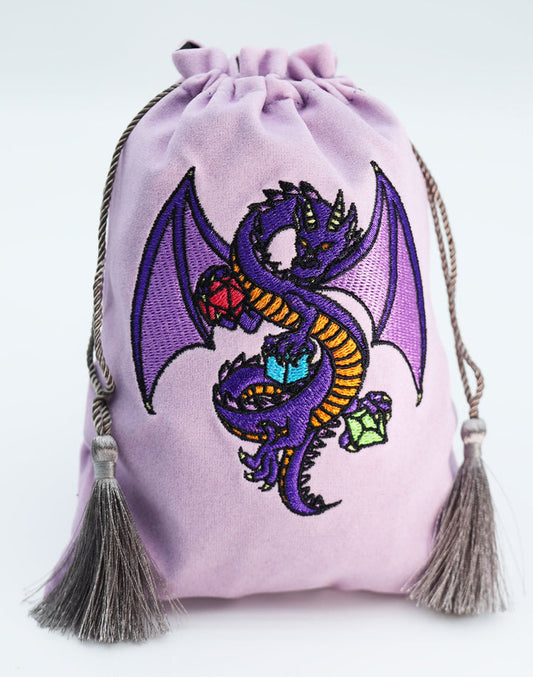 DICE BAG - PURPLE DRAGON