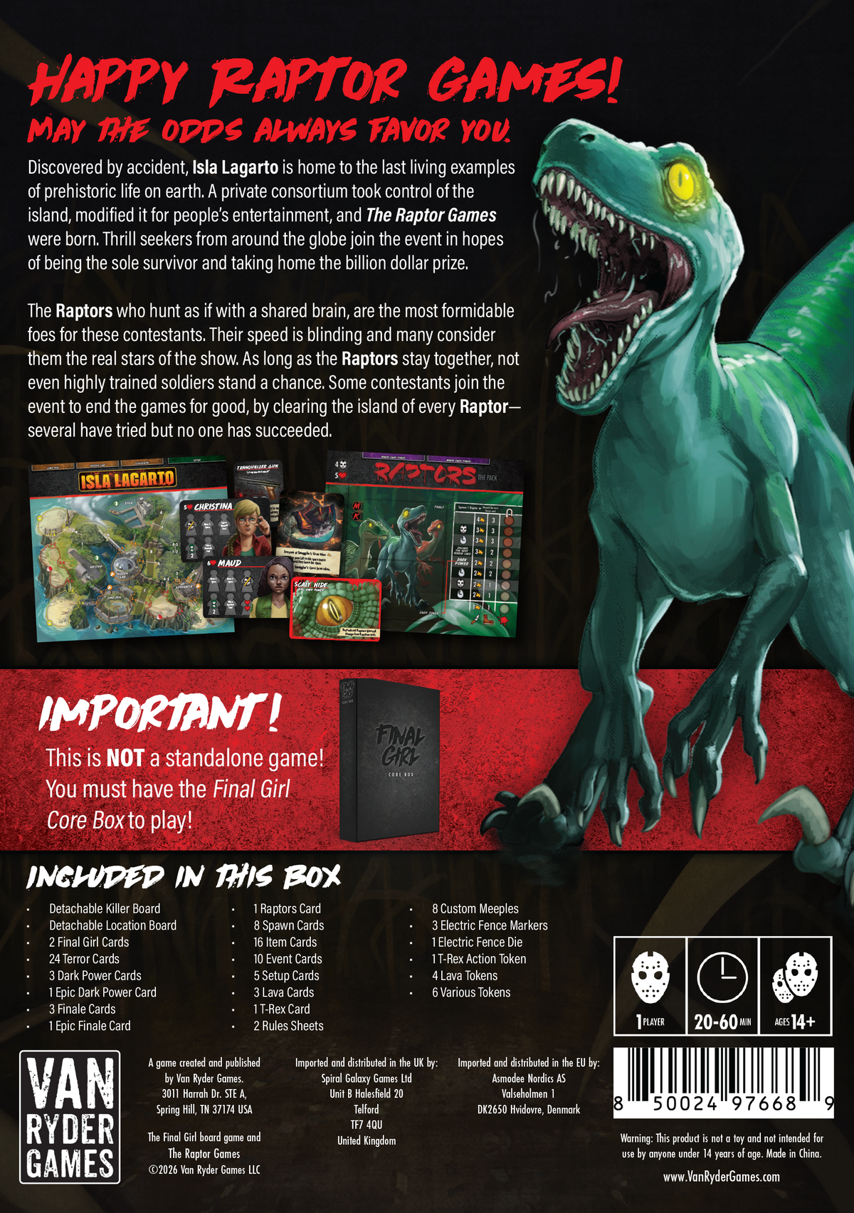 Final Girl: The Raptor Games Feature Film Expansion