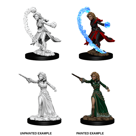 PATHFINDER: DEEP CUTS UNPAINTED MINIATURES -W6-FEMALE HUMAN WIZARD