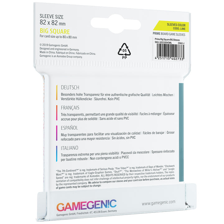 Prime Sleeves: Big Square (82 x 82 mm)