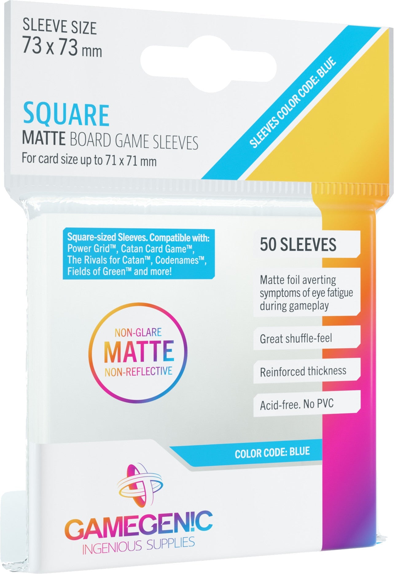 Matte Sleeves: Square (73 x 73 mm)