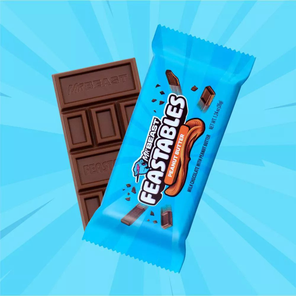 Mr Beast – Feastables Peanut Butter Chocolate Bar (35g)