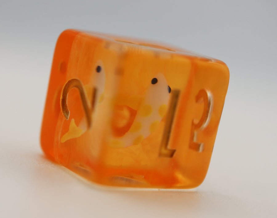 Golden Koi Fish RPG Dice Set
