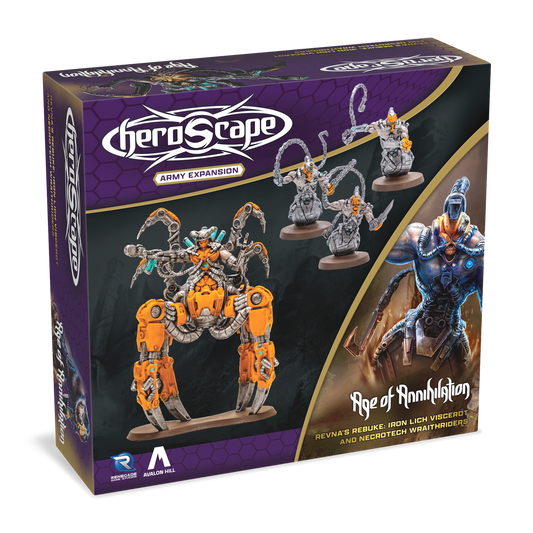 Revna's Rebuke: Iron Lich Viscerot and Necrotech Wraithriders Army Expansion (HeroScape)