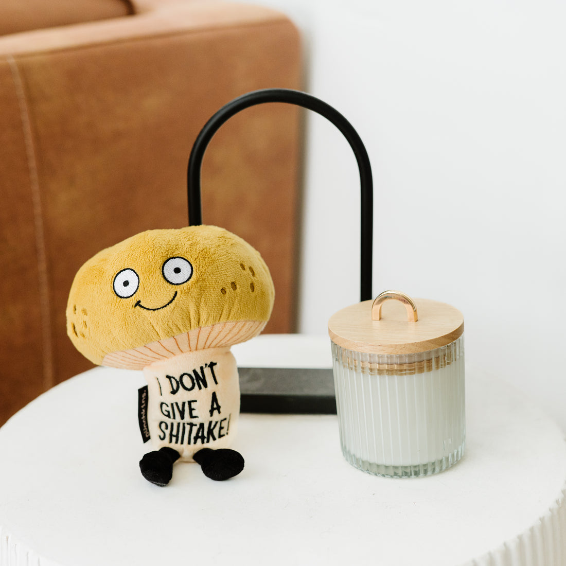 Plush Mushroom "I Don't Give A Shitake"