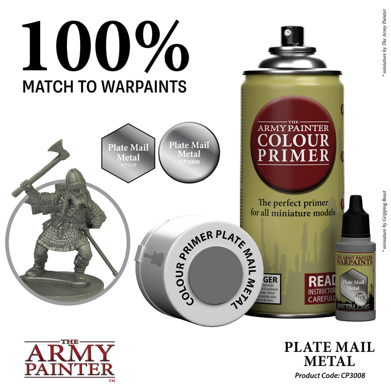 Army Painter: Color Primer - Platemail Metal