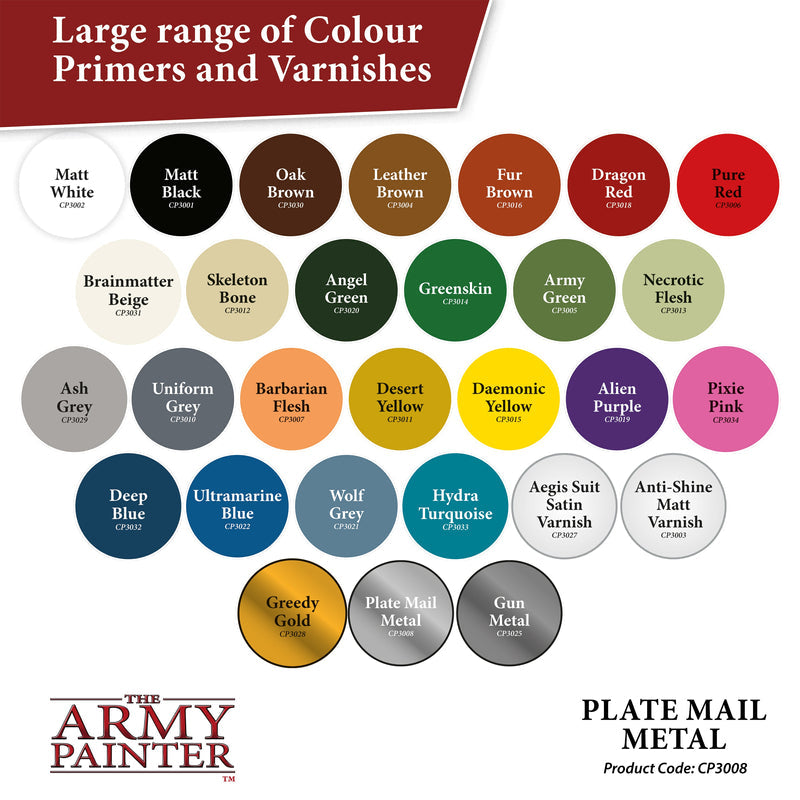 Army Painter: Color Primer - Platemail Metal