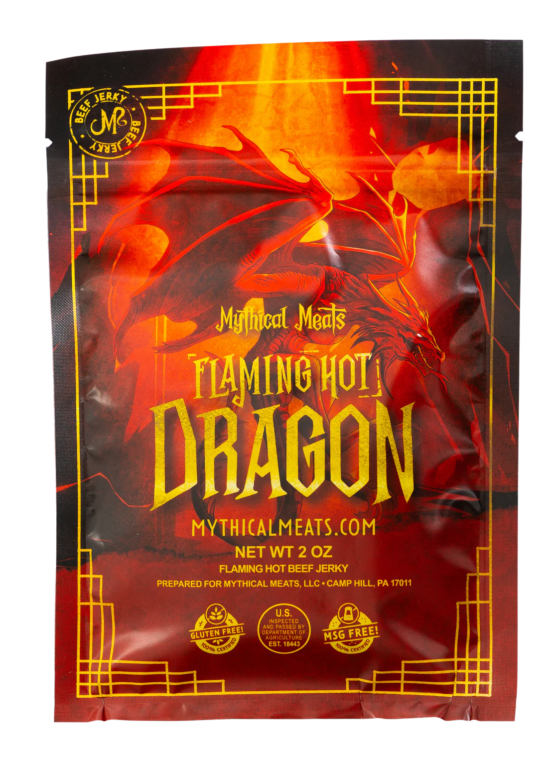 Mythical Meats® Beef Jerky 6 oz. Dragon (Flaming Hot)
