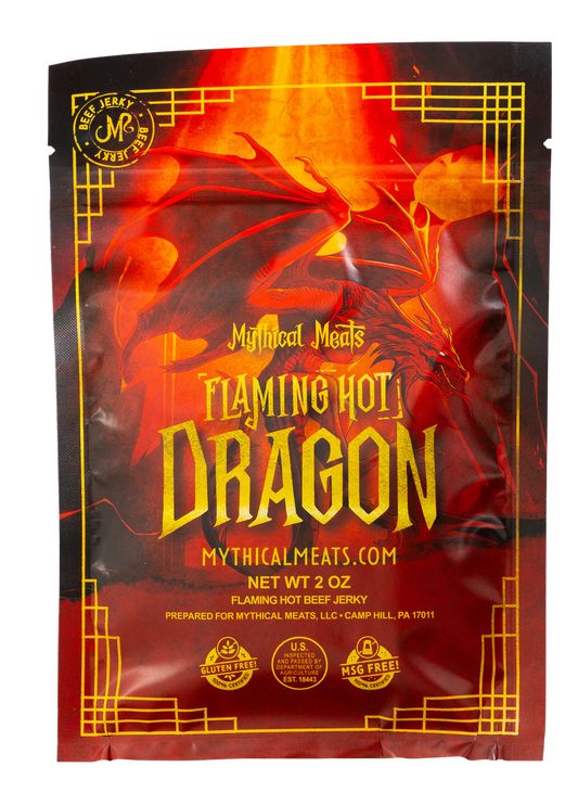 Mythical Meats® Beef Jerky 2 oz. Dragon (Flaming Hot)