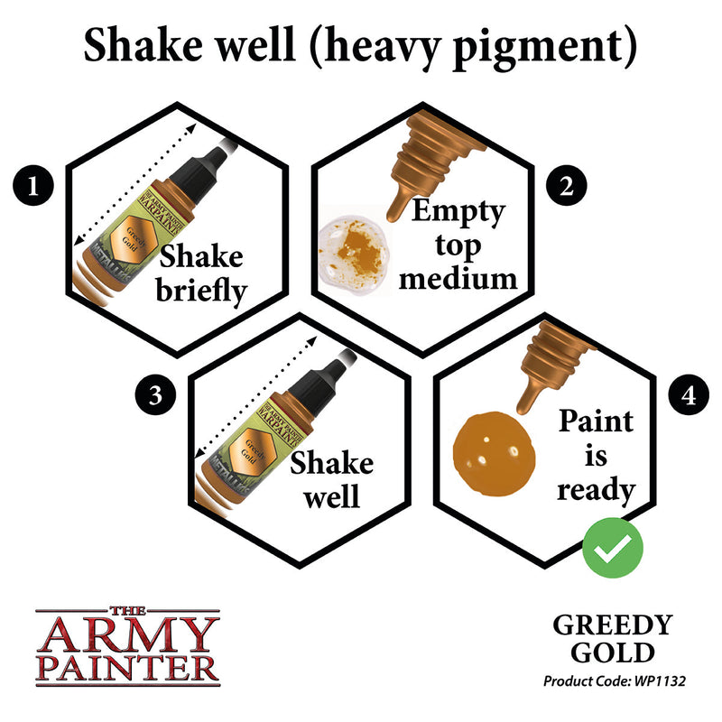 Army Painter Warpaints: Metallics Greedy Gold