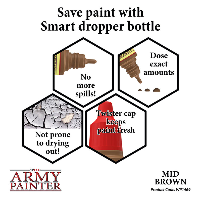Army Painter Warpaints: Washes Mid-Brown