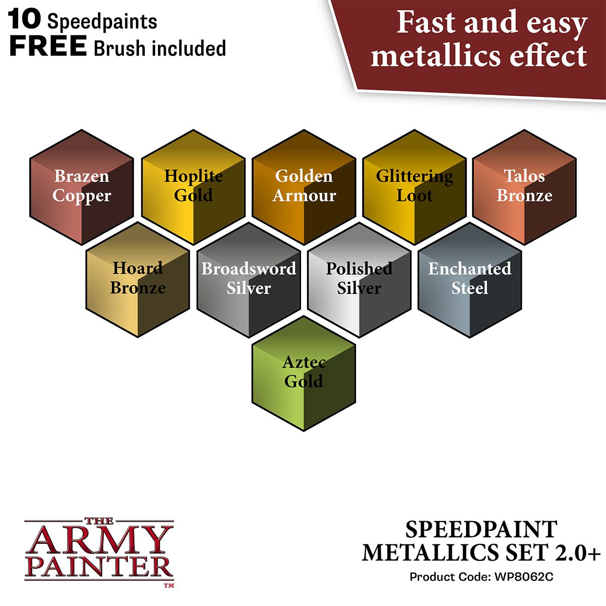 Army Painter Speedpaint Metallics Set 2.0