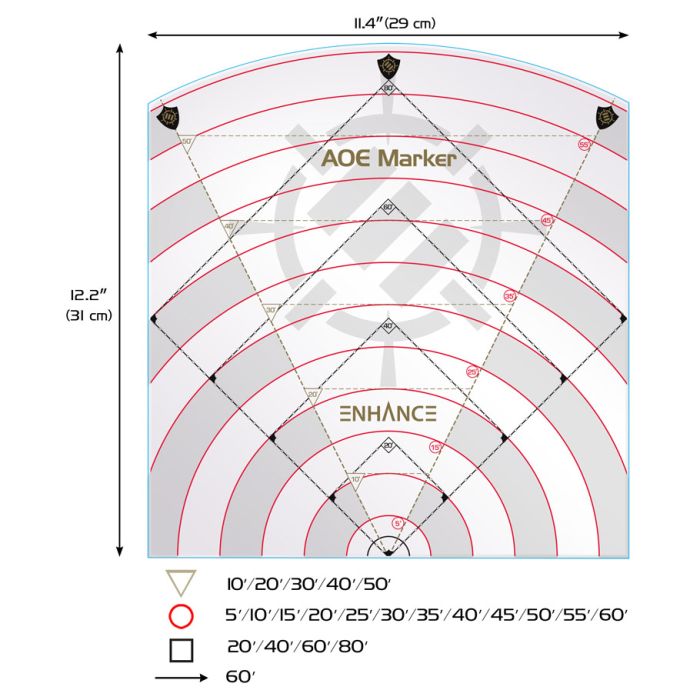 Enhance: Tabletop 60' Area of Effect Cone Marker
