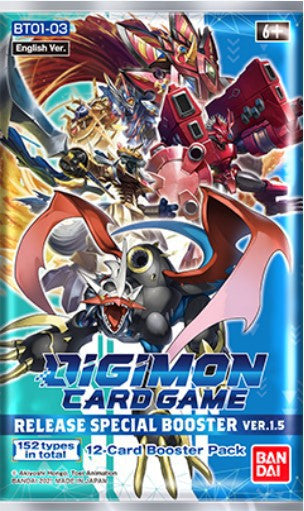 Digimon Card Game: Release Special Booster V1.5 [BT01-03] Booster Pack