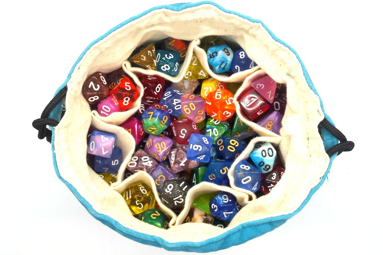 Old School Dice: Bag of Many Pouches Dice Bag - Teal
