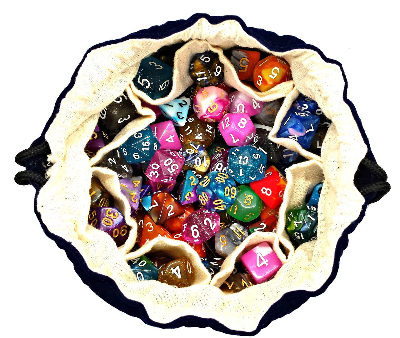 Old School Dice: Bag of Many Pouches Dice Bag - Blue