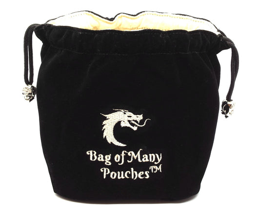 Old School Dice: Bag of Many Pouches Dice Bag - Black