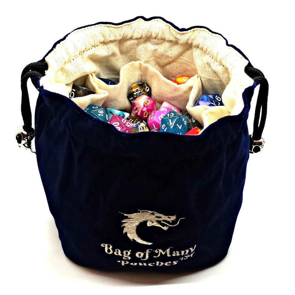 Old School Dice: Bag of Many Pouches Dice Bag - Blue