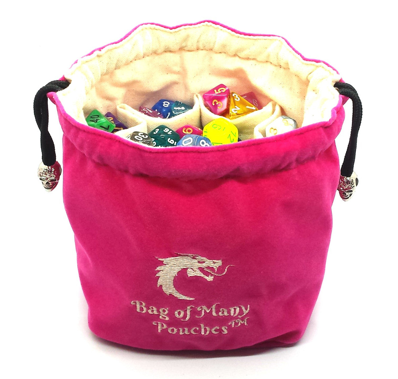 Old School Dice: Bag of Many Pouches Dice Bag - Pink