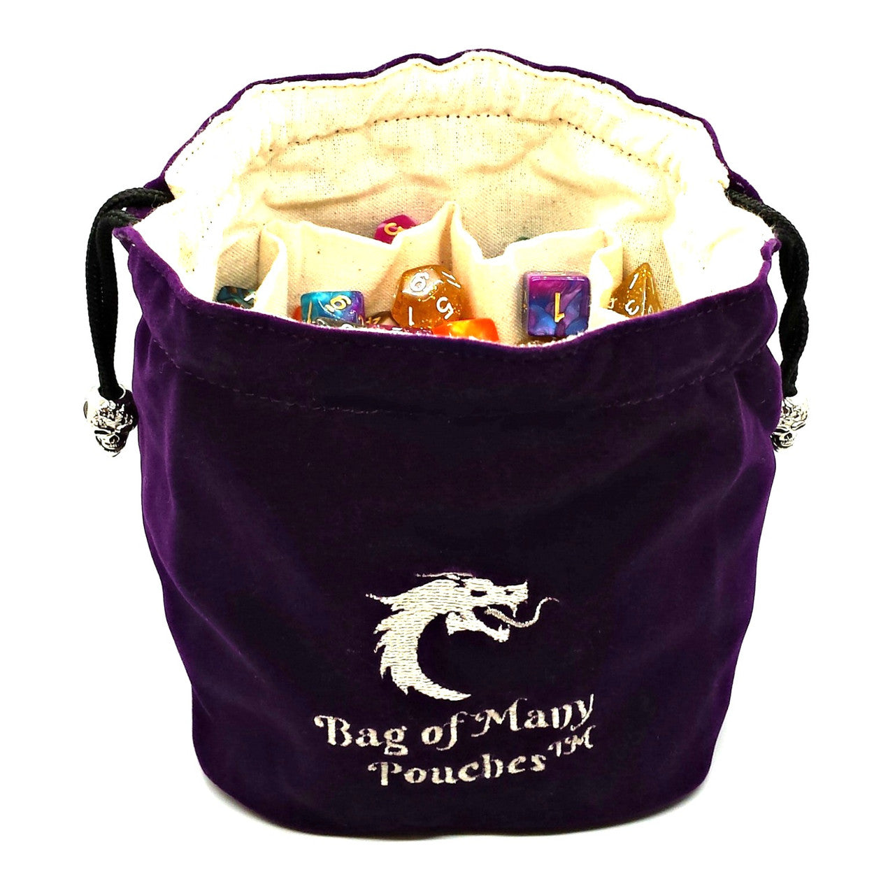 Old School Dice: Bag of Many Pouches Dice Bag - Purple