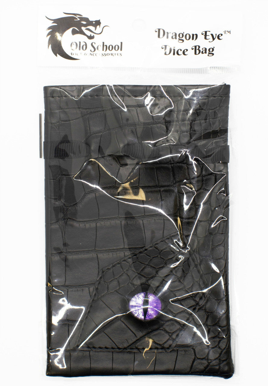Old School Dice: Dragon Eye Dice Bag - Black Dragon