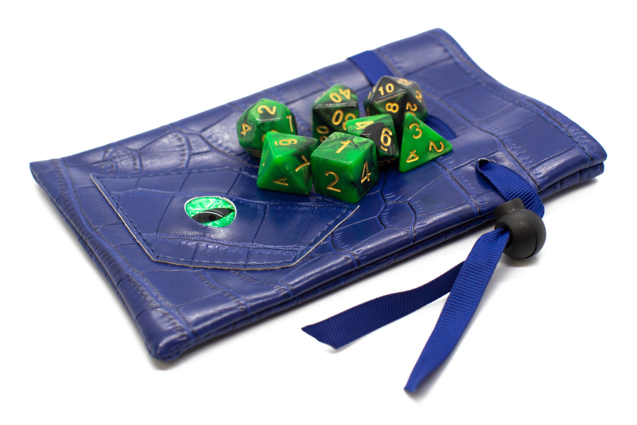 Old School Dice: Dragon Eye Dice Bag - Blue Dragon
