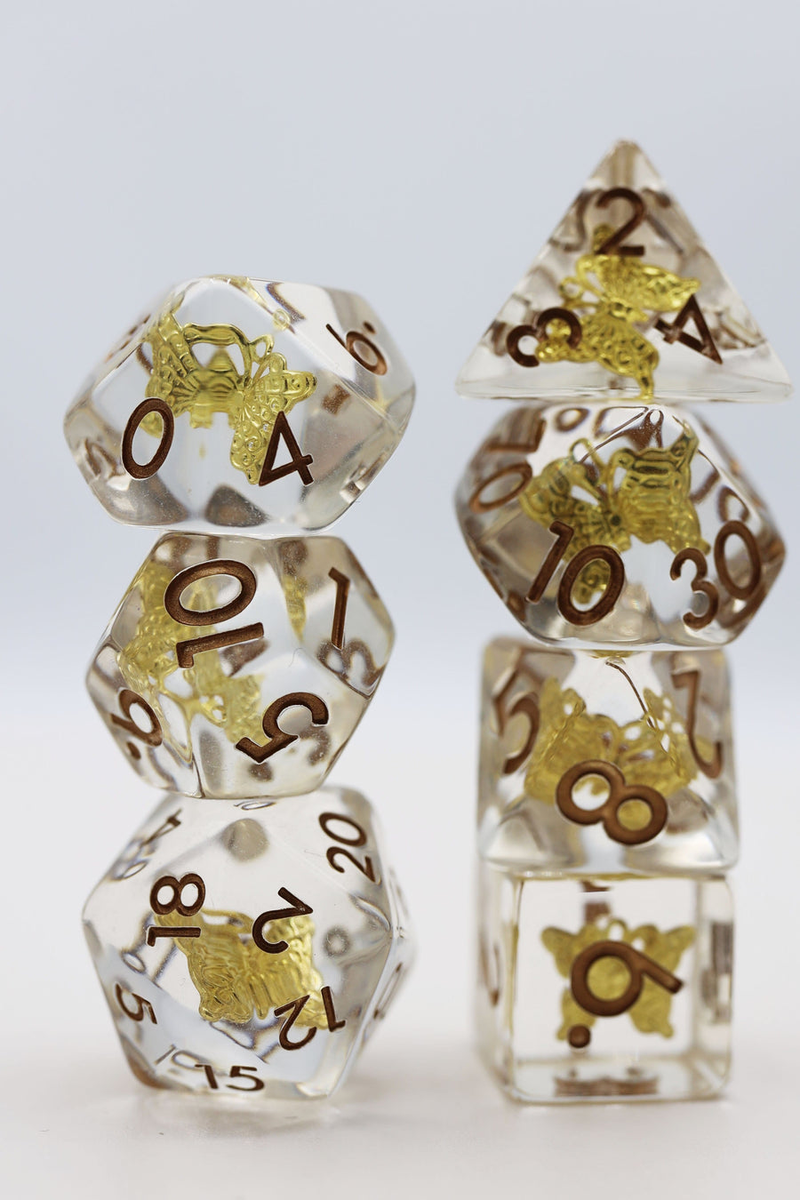 Gilded Butterfly RPG Dice Set