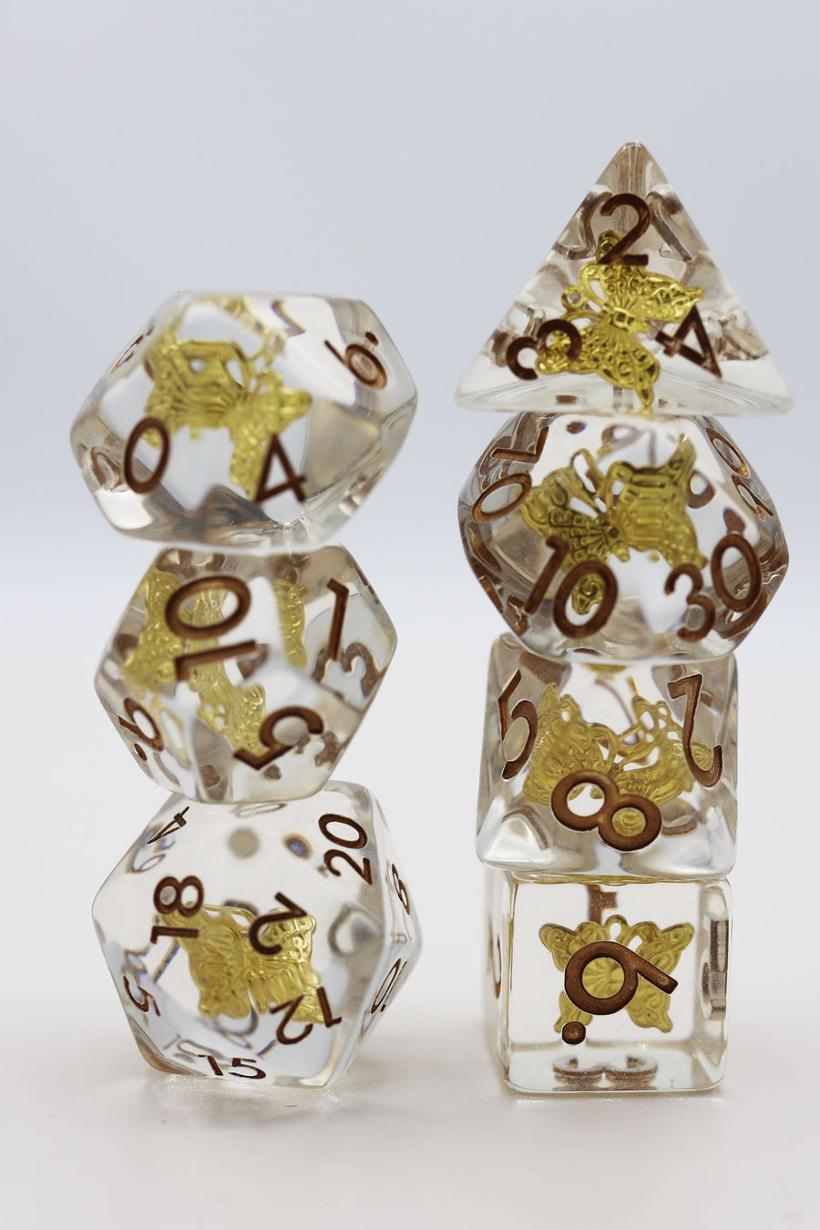 Gilded Butterfly RPG Dice Set