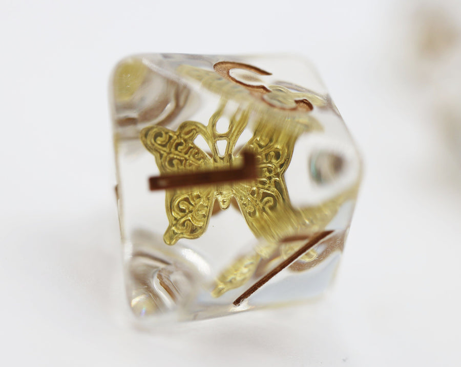 Gilded Butterfly RPG Dice Set