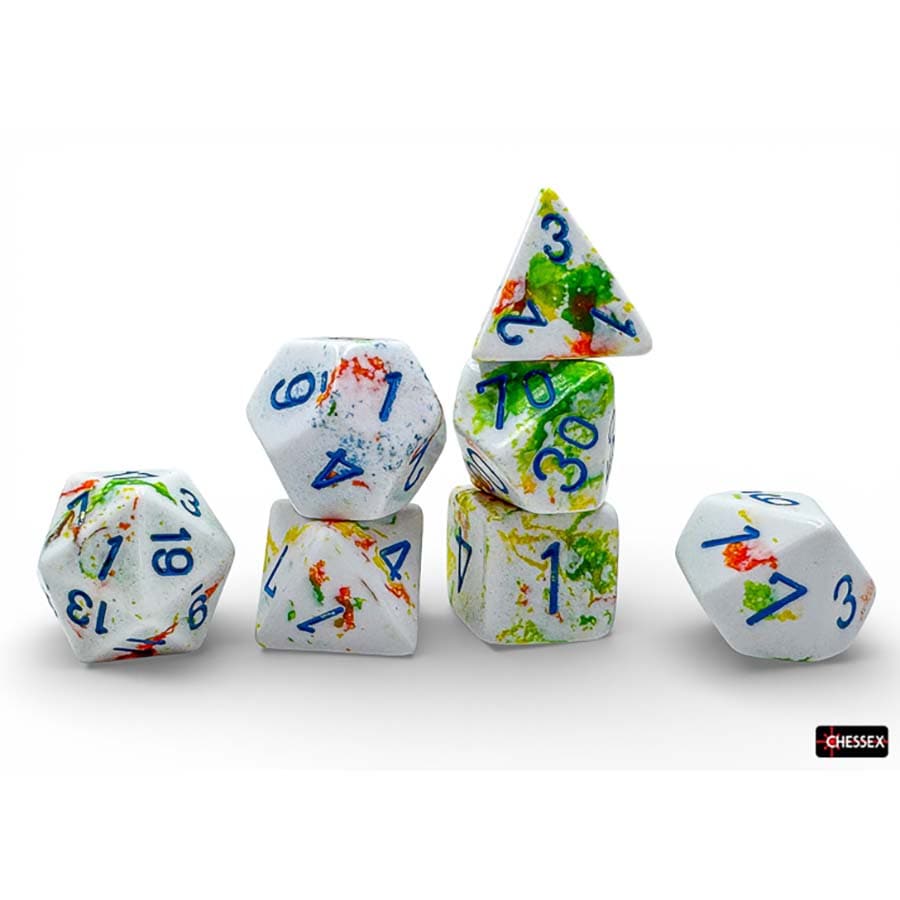 Brushed Dice: Breezy With Blue 7-Die Set