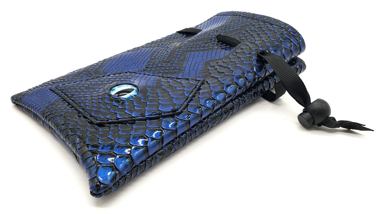 Old School Dice: Dragon Eye Dice Bag - Spectral Dragon - Blue & Black