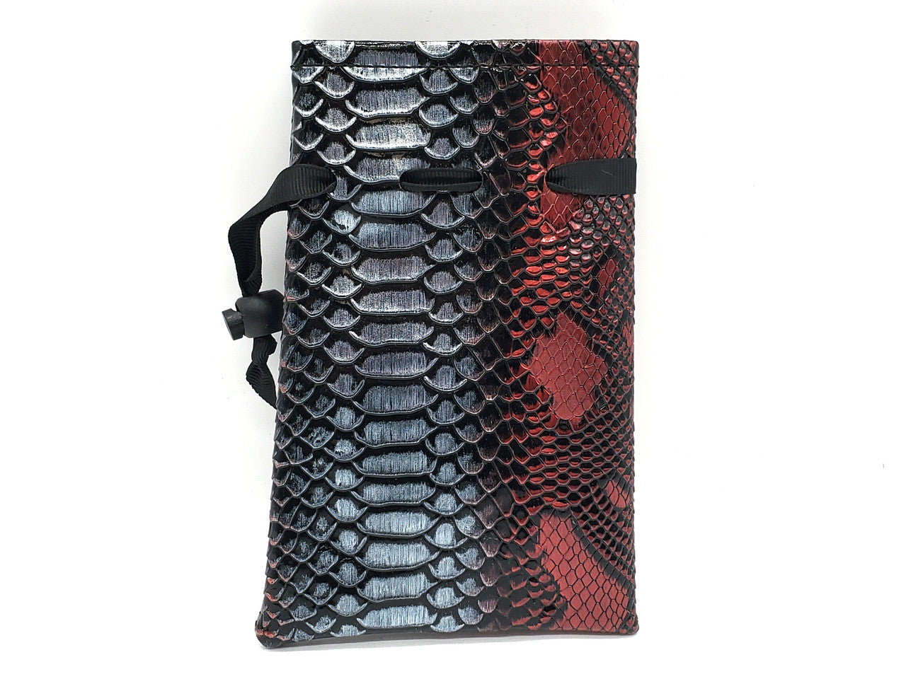 Old School Dice: Dragon Eye Dice Bag - Spectral Dragon - Red & Silver