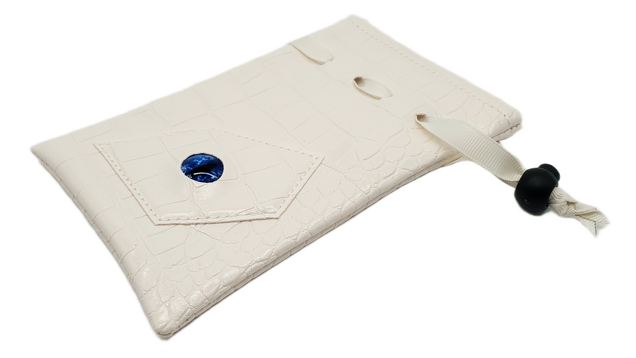 Old School Dice: Dragon Eye Dice Bag - White Dragon