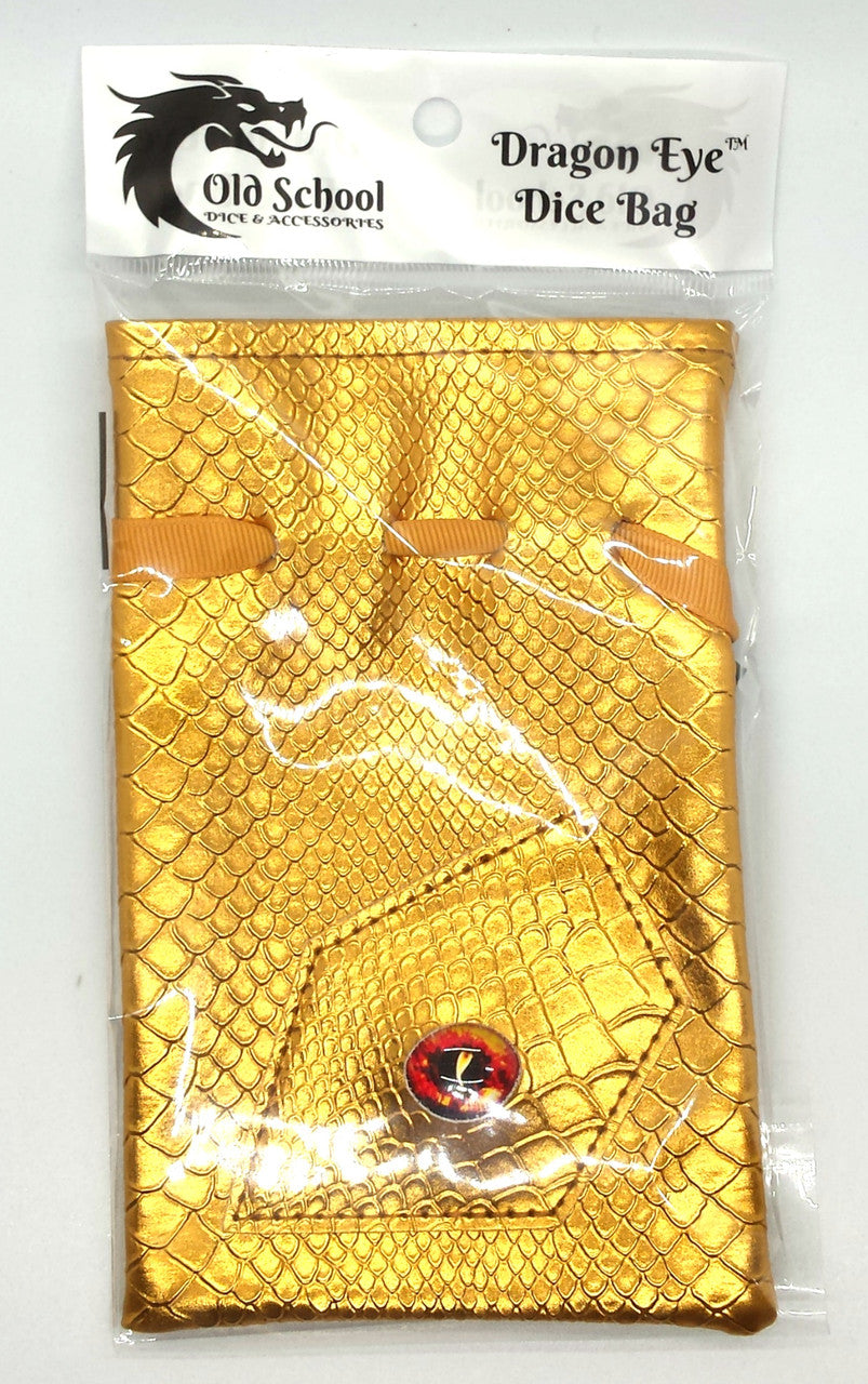 Old School Dice: Dragon Eye Dice Bag - Gold Dragon