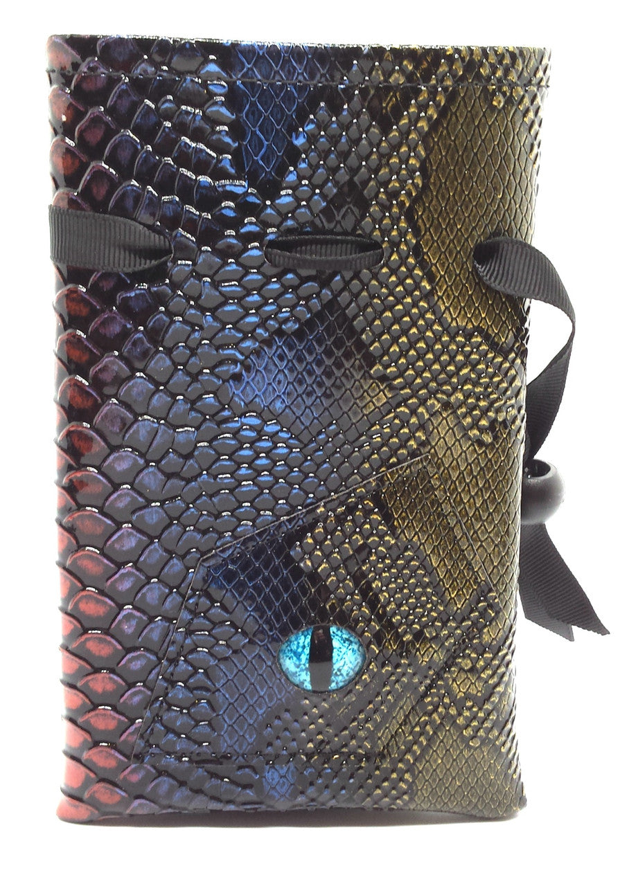Old School Dice: Dragon Eye Dice Bag - Spectral Dragon - Blue & Gold