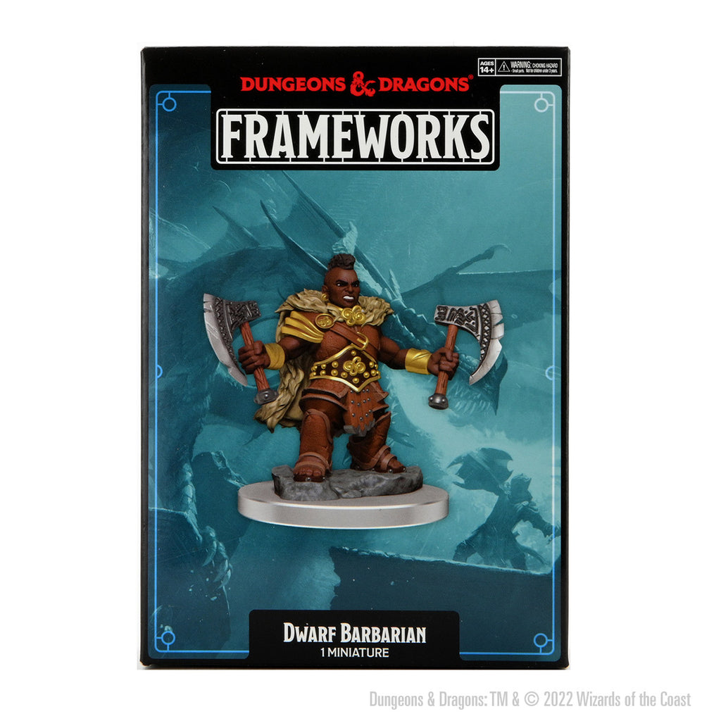 D&D: Frameworks: Female Dwarf Barbarian - Miniature
