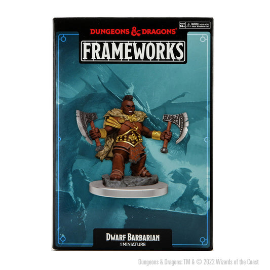 D&D: Frameworks: Female Dwarf Barbarian - Miniature