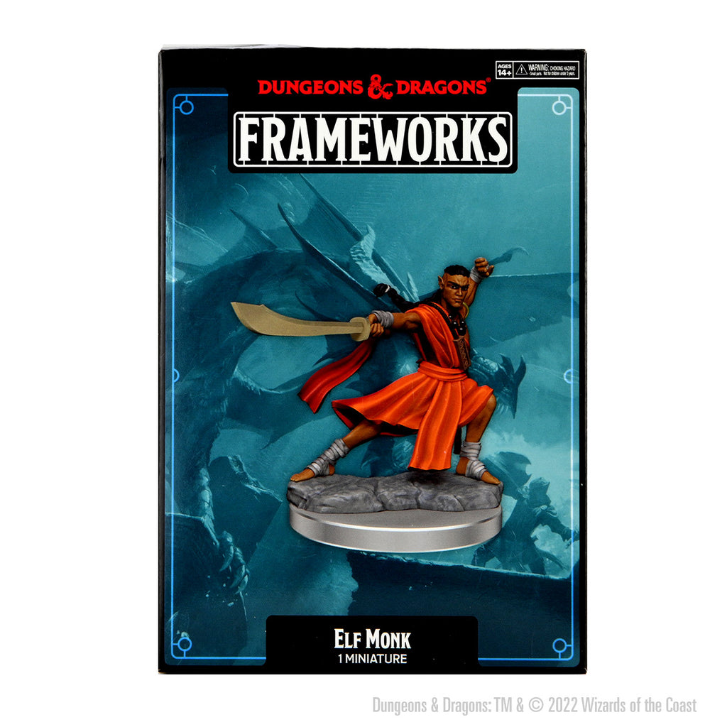 D&D: Frameworks: Male Elf Monk - Miniature