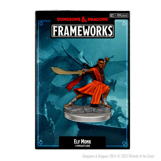 D&D: Frameworks: Male Elf Monk - Miniature