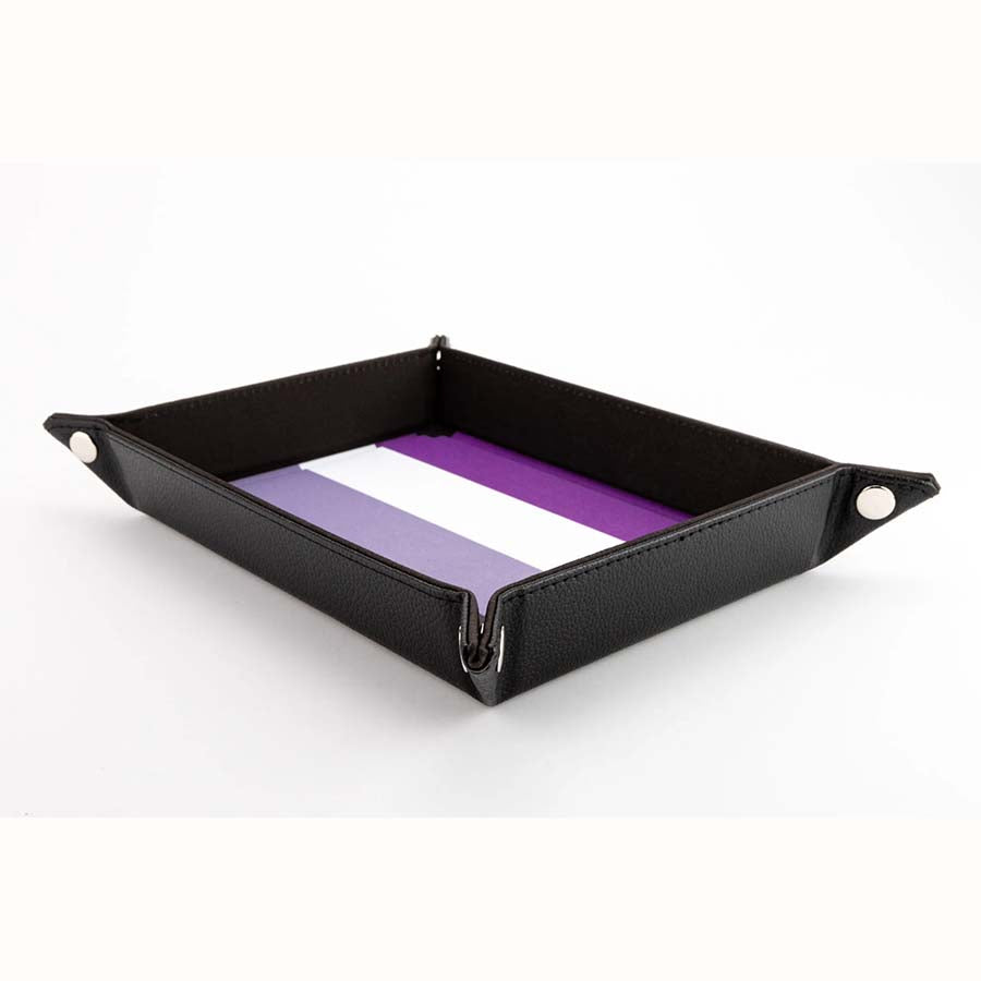FanRoll: Pride Fold Up Velvet Dice Tray: Asexual