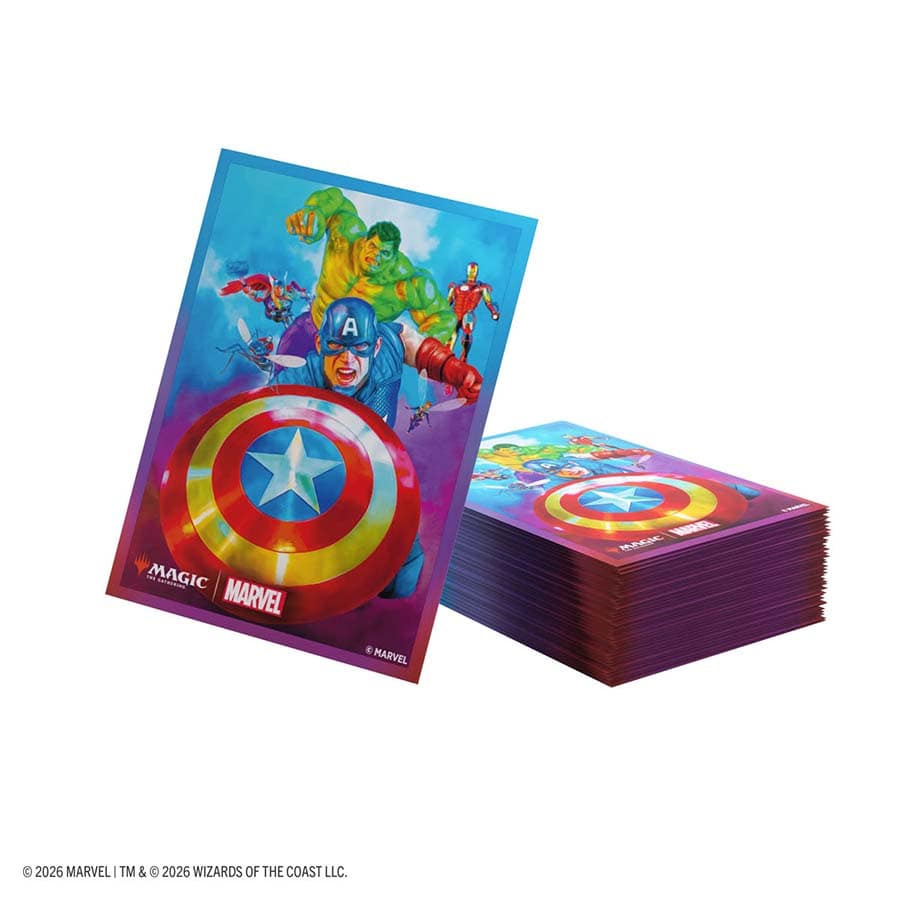 Magic: The Gathering | Marvel Super Heroes Premium Art Sleeves - Captain America, Team Leader