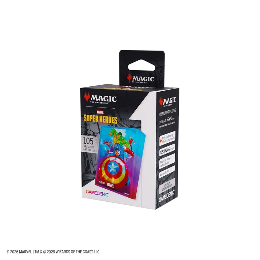 Magic: The Gathering | Marvel Super Heroes Premium Art Sleeves - Captain America, Team Leader