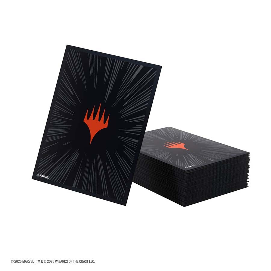 Magic: The Gathering | Marvel Super Heroes Premium Double Sleeving Pack 100: Comic Burst Black